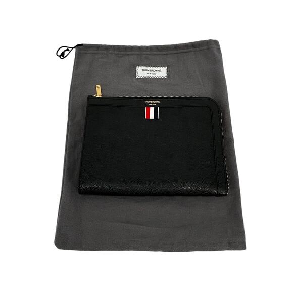 THOM BROWNE Mini Pebble Grain Gusset Folio - Picture 3 of 14